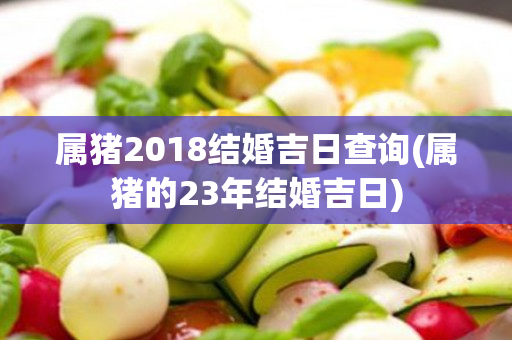 属猪2018结婚吉日查询(属猪的23年结婚吉日)