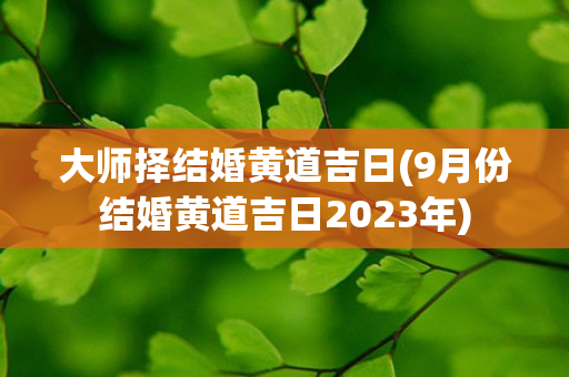 大师择结婚黄道吉日(9月份结婚黄道吉日2023年)