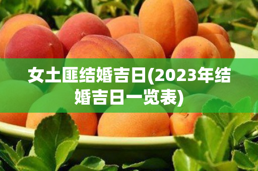 女土匪结婚吉日(2023年结婚吉日一览表)