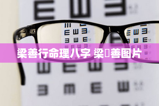 梁善行命理八字 梁寭善图片
