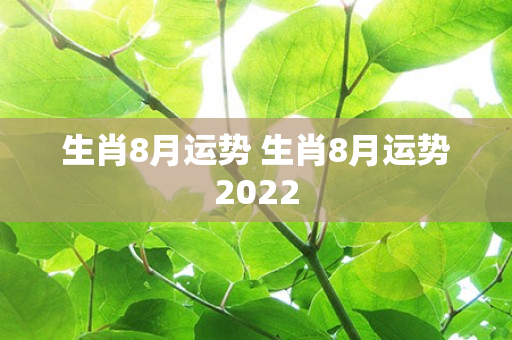 生肖8月运势 生肖8月运势2022