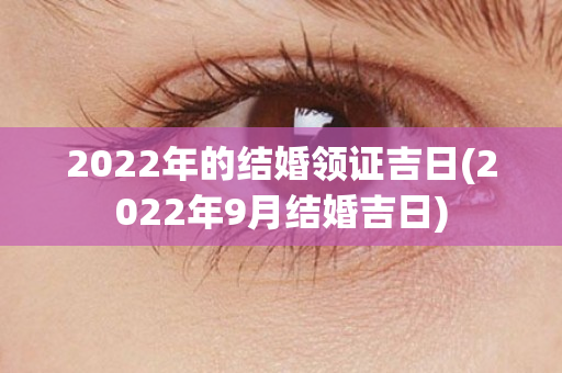 2022年的结婚领证吉日(2022年9月结婚吉日)