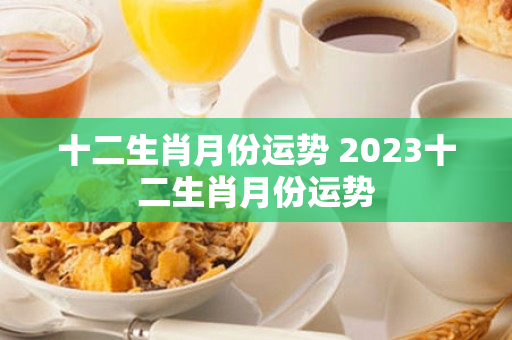 十二生肖月份运势 2023十二生肖月份运势