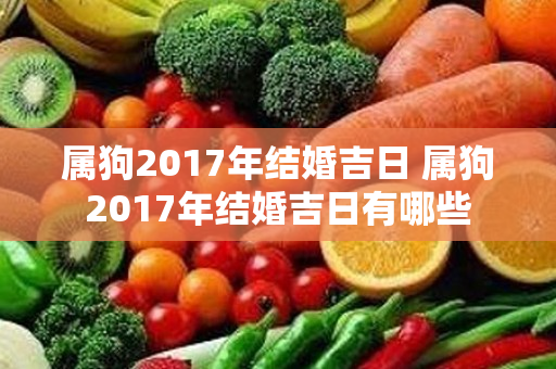 属狗2017年结婚吉日 属狗2017年结婚吉日有哪些