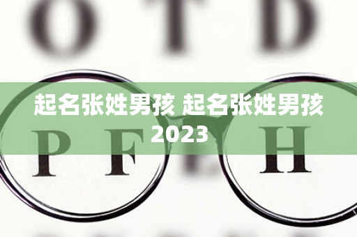 起名张姓男孩 起名张姓男孩2023