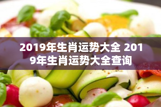 2019年生肖运势大全 2019年生肖运势大全查询