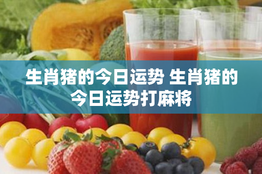 生肖猪的今日运势 生肖猪的今日运势打麻将