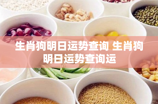 生肖狗明日运势查询 生肖狗明日运势查询运