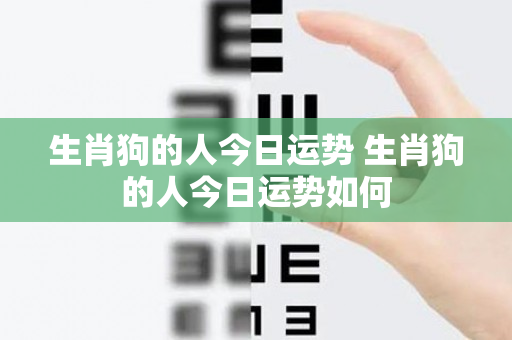 生肖狗的人今日运势 生肖狗的人今日运势如何