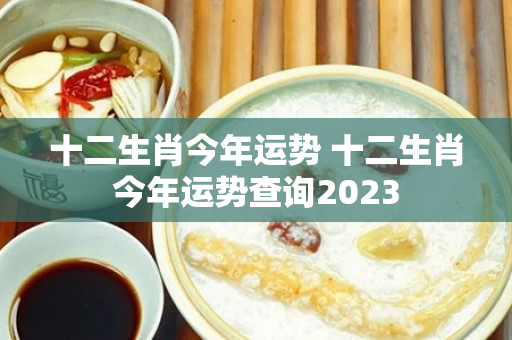 十二生肖今年运势 十二生肖今年运势查询2023