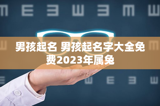 男孩起名 男孩起名字大全免费2023年属兔