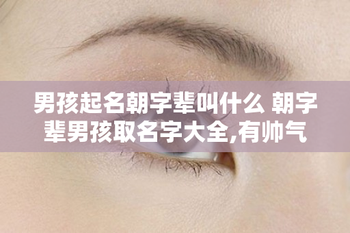 男孩起名朝字辈叫什么 朝字辈男孩取名字大全,有帅气的名字
