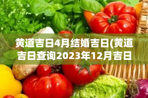 黄道吉日4月结婚吉日(黄道吉日查询2023年12月吉日)