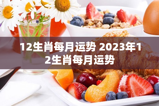 12生肖每月运势 2023年12生肖每月运势