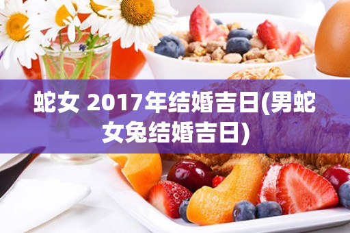 蛇女 2017年结婚吉日(男蛇女兔结婚吉日)