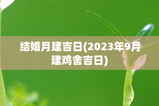 结婚月建吉日(2023年9月建鸡舍吉日)