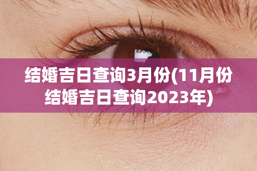 结婚吉日查询3月份(11月份结婚吉日查询2023年)