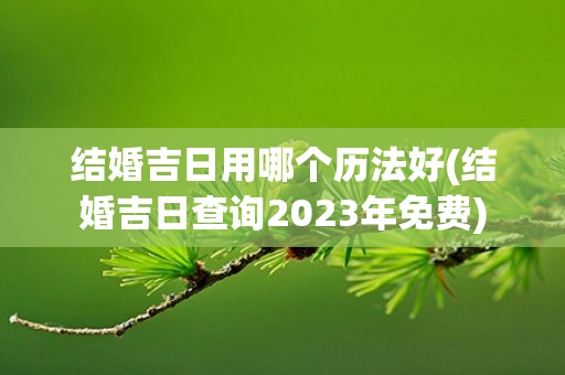 结婚吉日用哪个历法好(结婚吉日查询2023年免费)