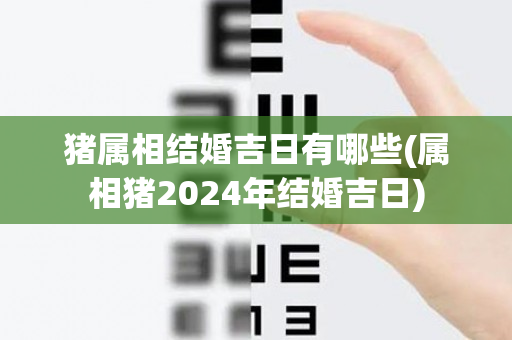 猪属相结婚吉日有哪些(属相猪2024年结婚吉日)