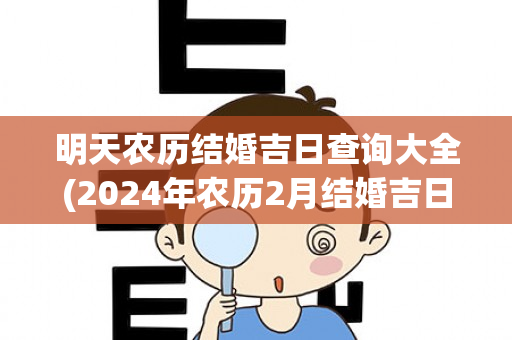 明天农历结婚吉日查询大全(2024年农历2月结婚吉日查询)