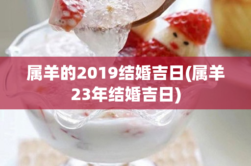 属羊的2019结婚吉日(属羊23年结婚吉日)